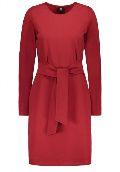 Belted Dress LS Red koko S